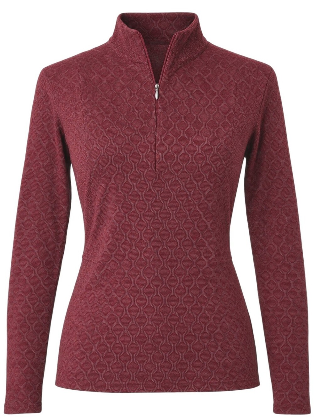 Ibex Quarter Zip Women Medium Burgundy 100 Merino Wool